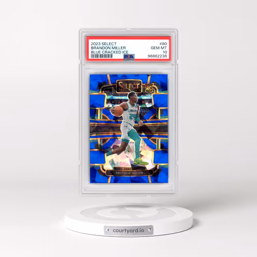 2023 Panini Select #80 Brandon Miller - Blue Cracked Ice (PSA 10 GEM MINT)
