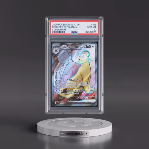 2025 Pokémon SV10-Glory of Team Rocket #118 Team Rocket's Persian EX - Holo Super Rare (PSA 10 GEM M