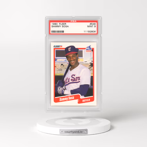 1990 Fleer #548 Sammy Sosa (PSA 9 MINT)