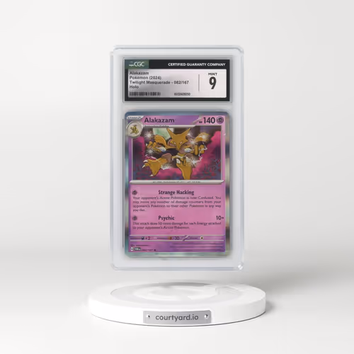 2024 Twilight Masquerade - TWM EN #082/167 Alakazam - Holo (CGC 9 MINT)