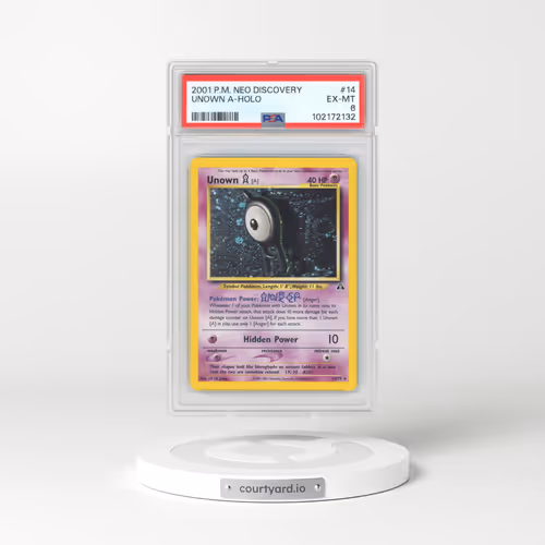 2001 Pokémon Neo Discovery #14 Unown A - Holo (PSA 6 EX-MT)