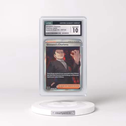 2023 Scarlet & Violet 151 - MEW EN #197/165 Giovanni's Charisma - Ultra Rare (CGC 10 GEM MINT)