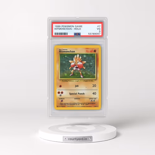 1999 Pokémon Game #7 Hitmonchan - Holo (PSA 3 VG)