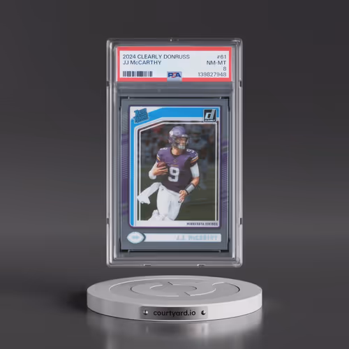 2024 Panini Clearly Donruss #61 JJ McCarthy (PSA 8 NM-MT)