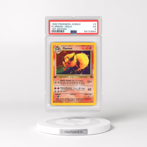 1999 Pokémon Jungle #3 Flareon - 1st Edition Holo (PSA 5 EX)