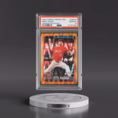 2024 Topps Chrome Update #USC47 Erick Fedde - Orange Raywave (PSA 10 GEM MINT)