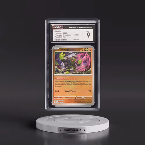 2025 Prismatic Evolutions - PRE EN #057/131 Okidogi - Poké Ball Holo (CGC 9 MINT)