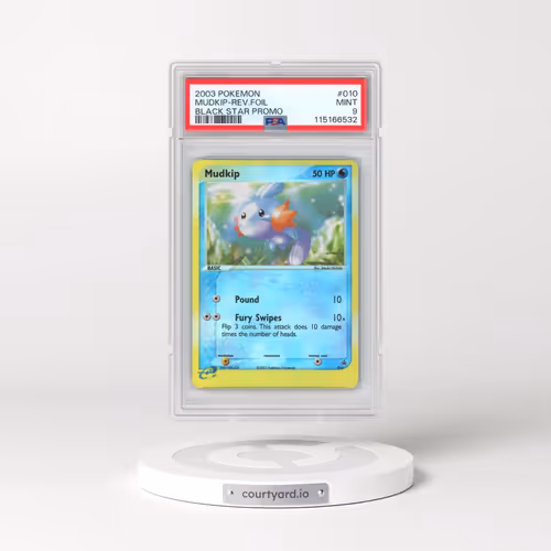 2003 Pokémon Black Star Promo #010 Mudkip - Reverse Foil (PSA 9 MINT)