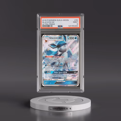 2018 Pokémon Sun & Moon Ultra Prism #39 Glaceon GX - Holo (PSA 9 MINT)