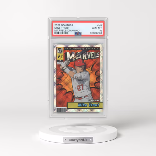 2022 Panini Donruss Marvels #M1 Mike Trout - Diamond (PSA 10 GEM MINT)