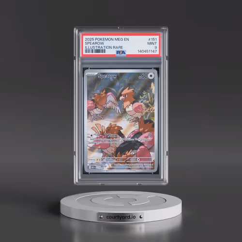 2025 Pokémon Meg EN-Mega Evolution #151 Spearow - Illustration Rare (PSA 9 MINT)