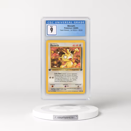 2000 Team Rocket #62/82 Meowth - 1st Edition 1st Edition (CGC 9 MINT)