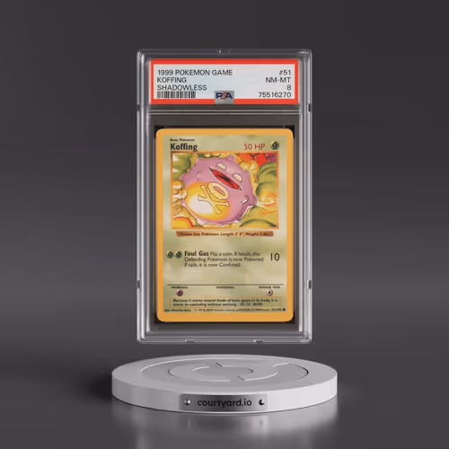 1999 Pokémon Game #51 Koffing - Shadowless (PSA 8 NM-MT)