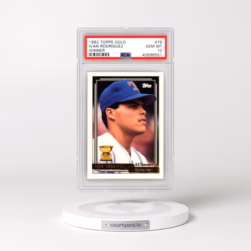 1992 Topps Gold #78 Ivan Rodriguez - Winner (PSA 10 GEM MINT)