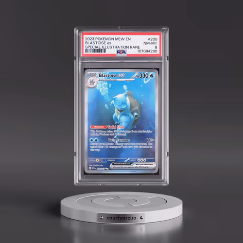 2023 Pokémon Mew EN-151 #200 Blastoise EX - Holo Special Illustration Rare (PSA 8 NM-MT)