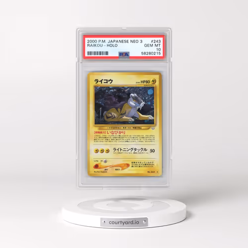 2000 Pokémon Neo 3 #243 Raikou - Holo (PSA 10 GEM MINT)