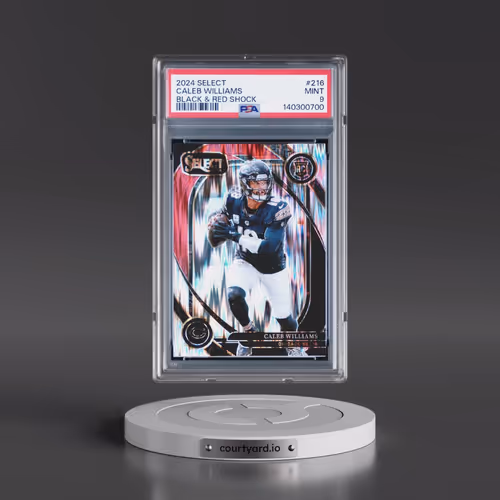 2024 Panini Select #216 Caleb Williams - Black & Red Shock (PSA 9 MINT)