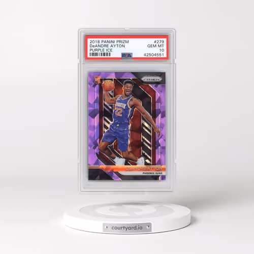 2018 Panini Prizm #279 DeAndre Ayton - Purple Ice (PSA 10 GEM MINT)
