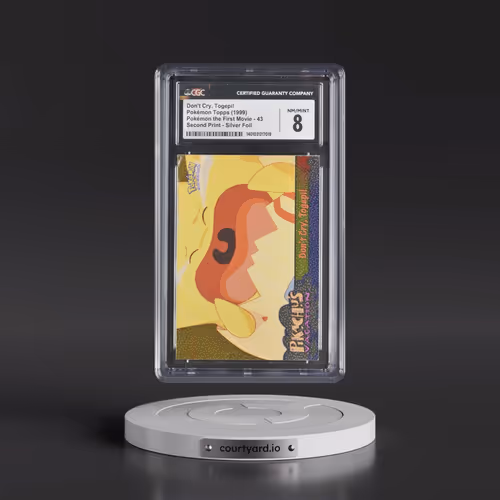 1999 Pokémon the First Movie #43 Don't Cry, Togepi! - Second Print (Black Topps Logo) Silver Foil (C