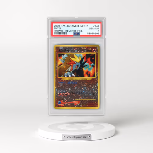 2000 Pokémon Neo 2 Promo #244 Entei - Reverse Foil (PSA 10 GEM MINT)