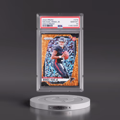 2024 Panini Prizm #378 Michael Penix Jr. - Disco Prizm (PSA 10 GEM MINT)