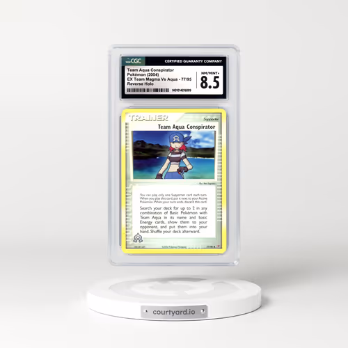 2004 EX Team Magma Vs Team Aqua #77 Team Aqua Conspirator - Holo (CGC 8.5 NM-MT+)