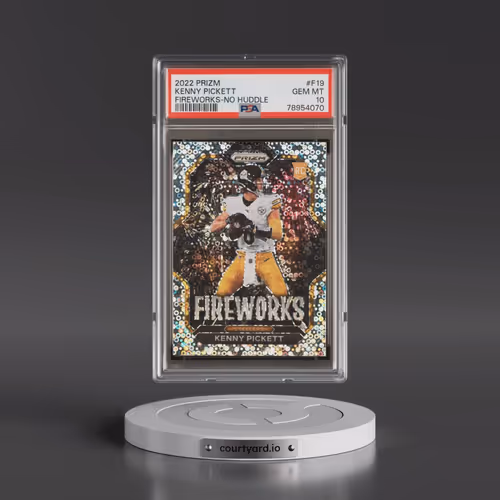 2022 Panini Prizm Fireworks #F19 Kenny Pickett - No Huddle (PSA 10 GEM MINT)