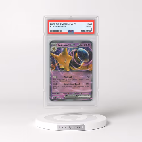 2023 Pokémon Mew EN-151 #065 Alakazam EX - Holo (PSA 9 MINT)