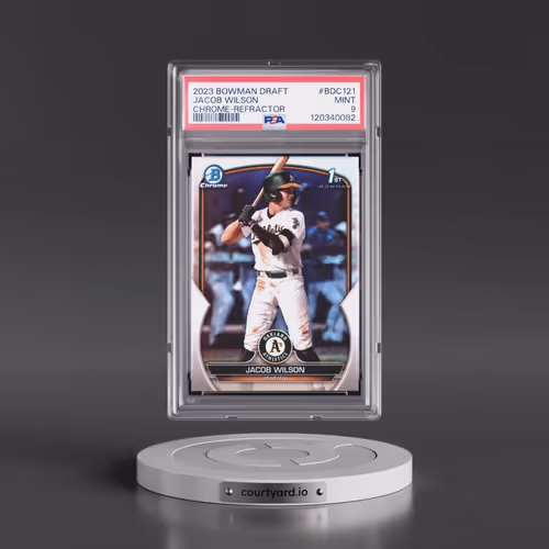 2023 Bowman Draft #BDC121 Jacob Wilson - Chrome-Refractor (PSA 9 MINT)