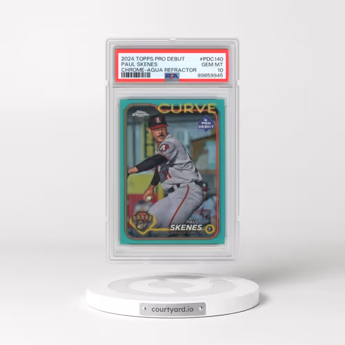 2024 Topps Pro Debut #PDC140 Paul Skenes - Chrome-Aqua Refractor (PSA 10 GEM MINT)