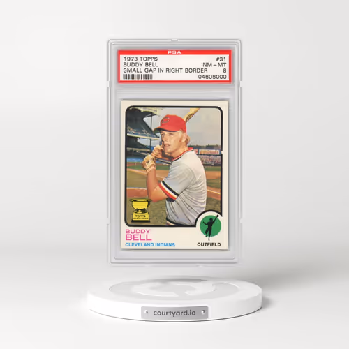 1973 Topps #31 Buddy Bell - Small Gap in Right Border (PSA 8 NM-MT)