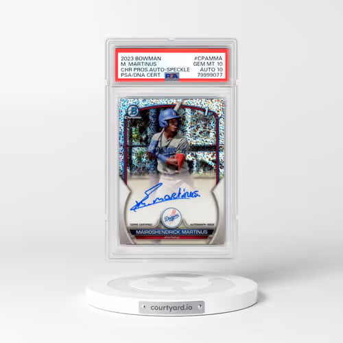 2023 Bowman Chrome Prospect Autographs #CPAMMA Mairoshendrick Martinus - Speckle Refractor (PSA 10 GEM MINT)