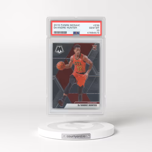 2019 Panini Mosaic #239 DE'Andre Hunter (PSA 10 GEM MINT)
