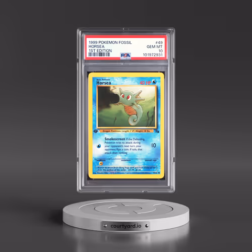 1999 Pokémon Fossil #49 Horsea - 1st Edition (PSA 10 GEM MINT)