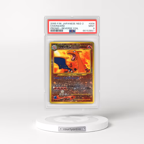 2000 Pokémon Neo 2 Promo #006 Charizard - Reverse Foil (PSA 9 MINT)