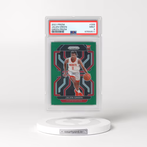 2021 Panini Prizm #306 Jalen Green - Green Prizm (PSA 9 MINT)