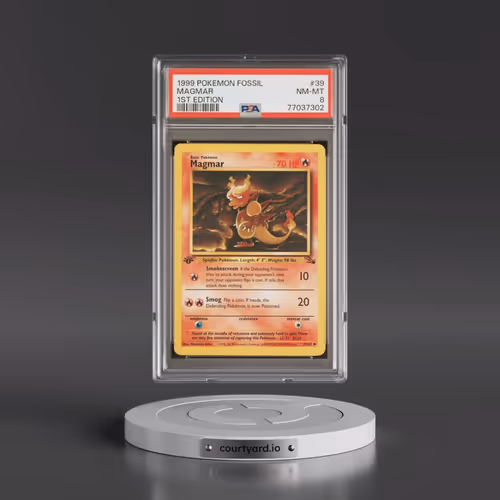 1999 Pokémon Fossil #39 Magmar - 1st Edition (PSA 9 MINT)