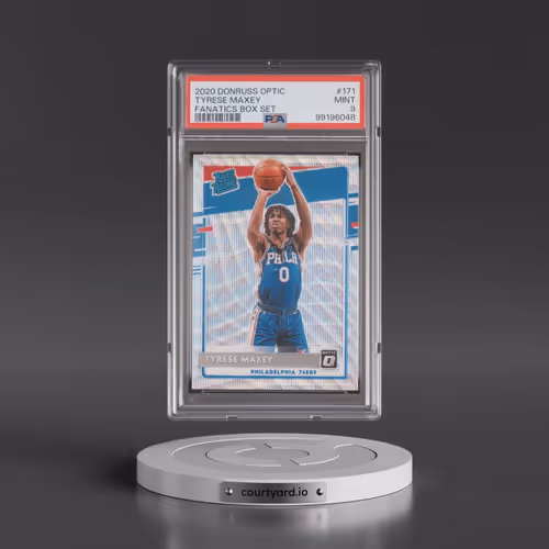 2020 Panini Donruss Optic #171 Tyrese Maxey - Fanatics Box Set (PSA 9 MINT)