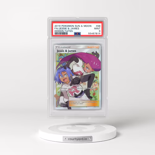 2019 Pokémon Sun & Moon Hidden Fates #68 Jessie & James - Full Art (PSA 9 MINT)
