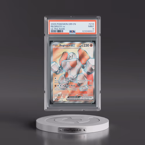 2025 Pokémon Dri EN-Destined Rivals #214 Regirock EX - Holo Ultra Rare (PSA 9 MINT)
