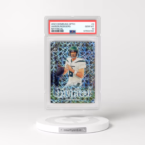 2023 Panini Donruss Optic Mythical #4 Aaron Rodgers (PSA 10 GEM MINT)