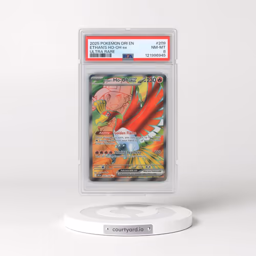 2025 Pokémon Dri EN-Destined Rivals #209 Ethan's HO-Oh EX - Holo Ultra Rare (PSA 8 NM-MT)