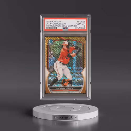 2023 Bowman Chrome Prospects #BCP20 Jackson Holliday - Gold Shimmer (PSA 10 GEM MINT)