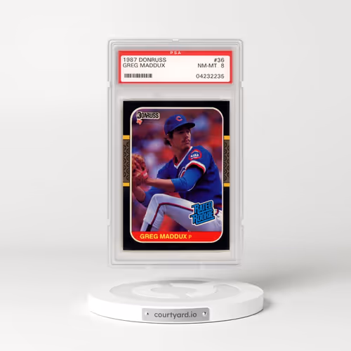 1987 Donruss #36 Greg Maddux (PSA 8 NM-MT)