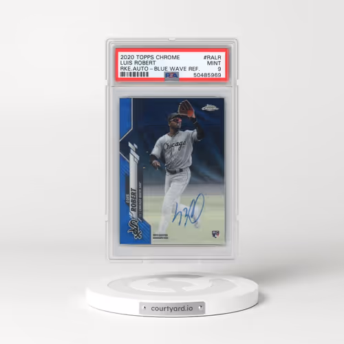 2020 Topps Chrome Rookie Autographs #RALR Luis Robert - Blue Wave Refractor (PSA 9 MINT)