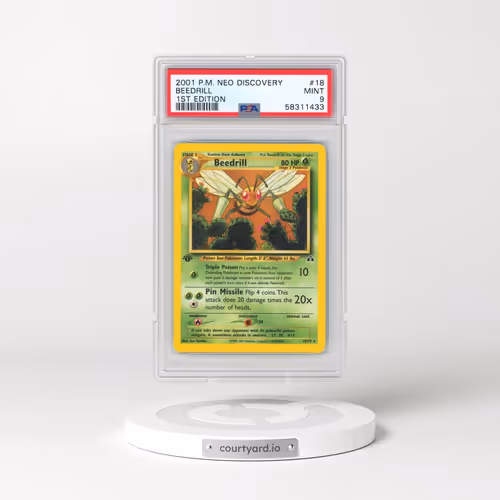 2001 Pokémon Neo Discovery #18 Beedrill - 1st Edition (PSA 9 MINT)