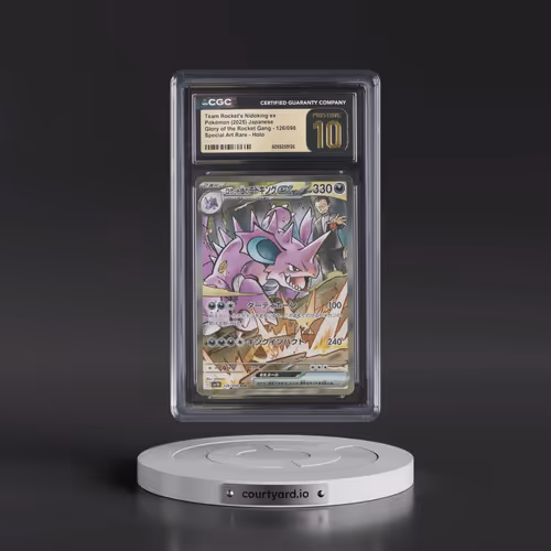 2025 Pokémon SV10-Glory of Team Rocket #126 Team Rocket's Nidoking EX - Holo Special Art Rare (CGC 1