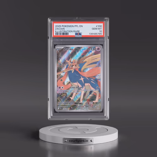 2025 Pokémon Pfl EN-Phantasmal Flames #100 Zacian - Illustration Rare (PSA 10 GEM MINT)