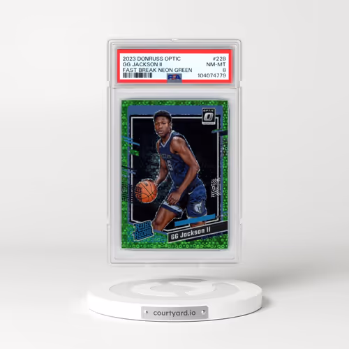 2023 Panini Donruss Optic #228 GG Jackson II - Fast Break Neon Green (PSA 8 NM-MT)