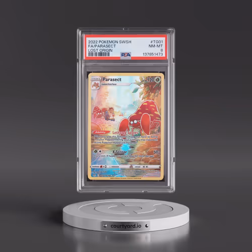 2022 Pokémon Sword & Shield Lost Origin #TG01 Parasect - Full Art (PSA 8 NM-MT)